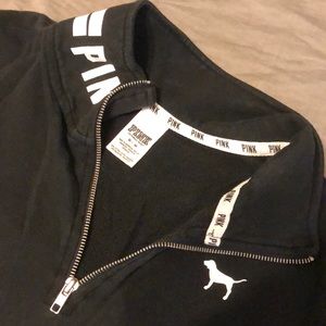VS Pink half-zip sweatshirt